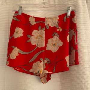 Show Me Your Mumu Red and White Floral Shorts